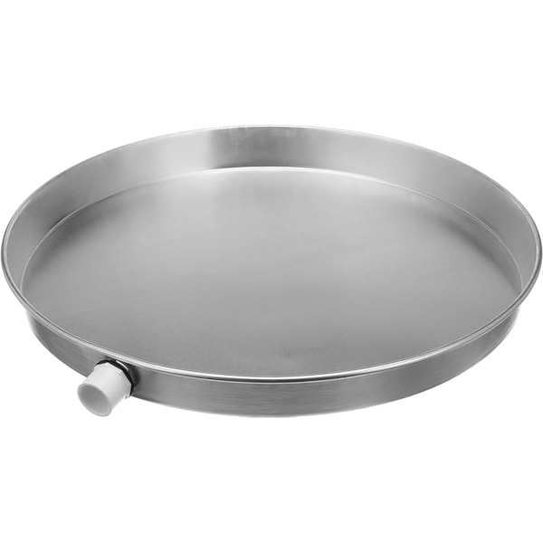 American Built Pro Water Heater Pan 24in ID Round Aluminum Pre-drilled w side PVC slip drainhose adapter WHP24AL-1D - main